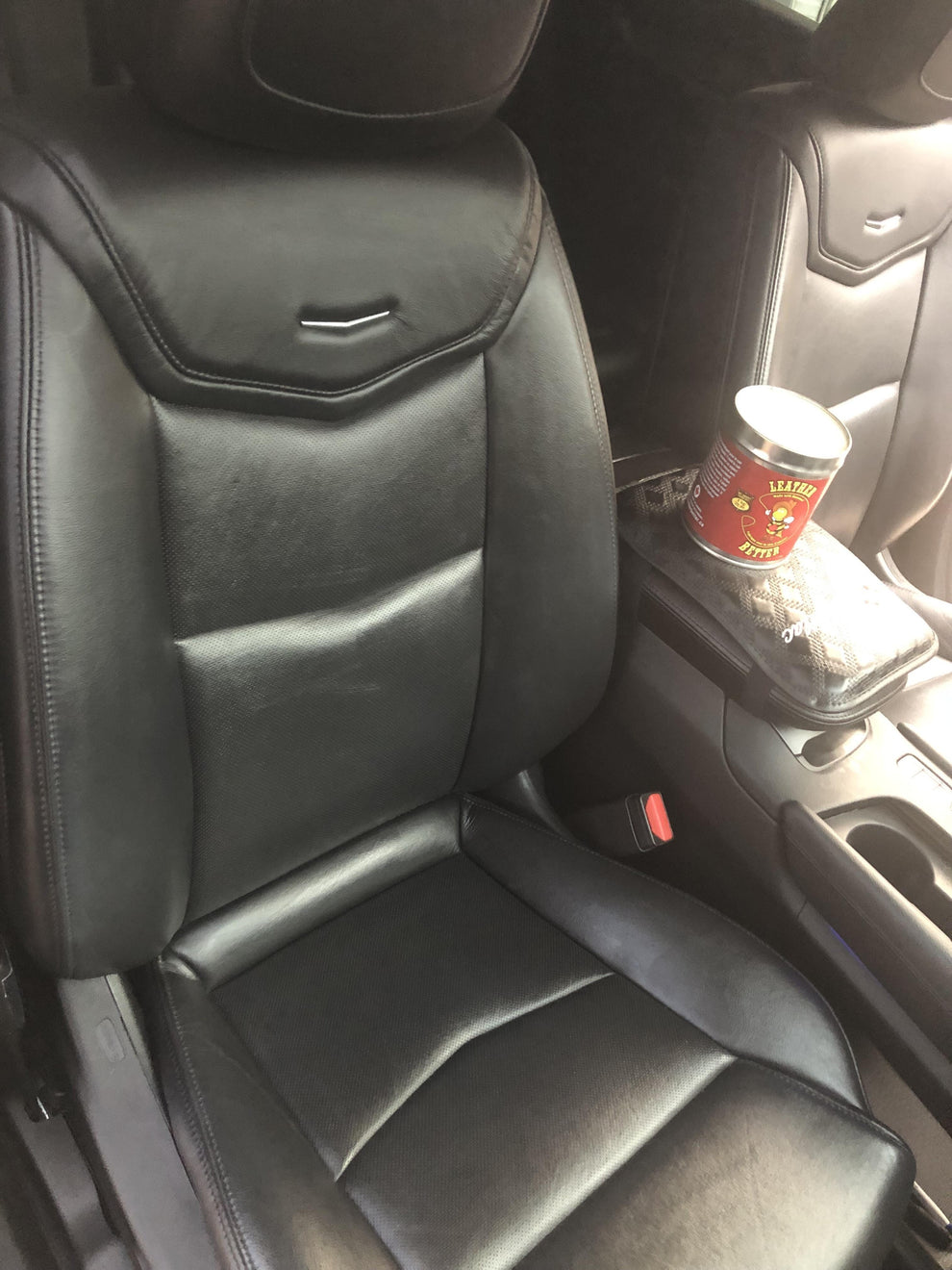 John's five star review: "Great stuff I tell you…The seats are popping with luster as well as the console and dashboard. Great product for all sorts of leather and pliable."